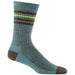 Quarter turn view Men's Darn Tough Sock style name Letterman Light Crew in color Canopy. Sku: 6069-CANOPY