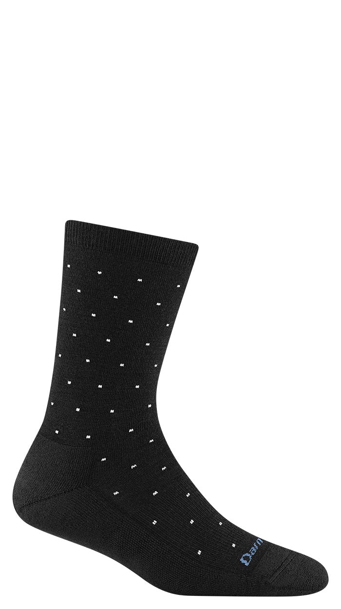 Women's Darn Tough Socks style name Pin Drop in color Black. Sku: 6110-BLACK