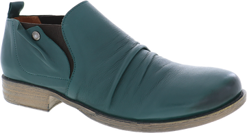 Quarter turn view Women's Biza Footwear style name Ellis in color DARK GREEN. Sku: 7026301
