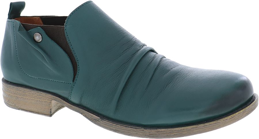 Quarter turn view Women's Biza Footwear style name Ellis in color DARK GREEN. Sku: 7026301