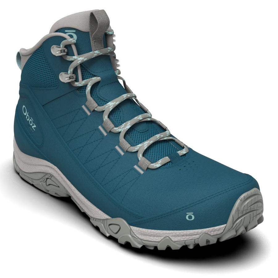 Quarter turn view Women's Oboz Footwear style name Ousel Mid B-Dry in color Yukon. Sku: 72002-YUKON