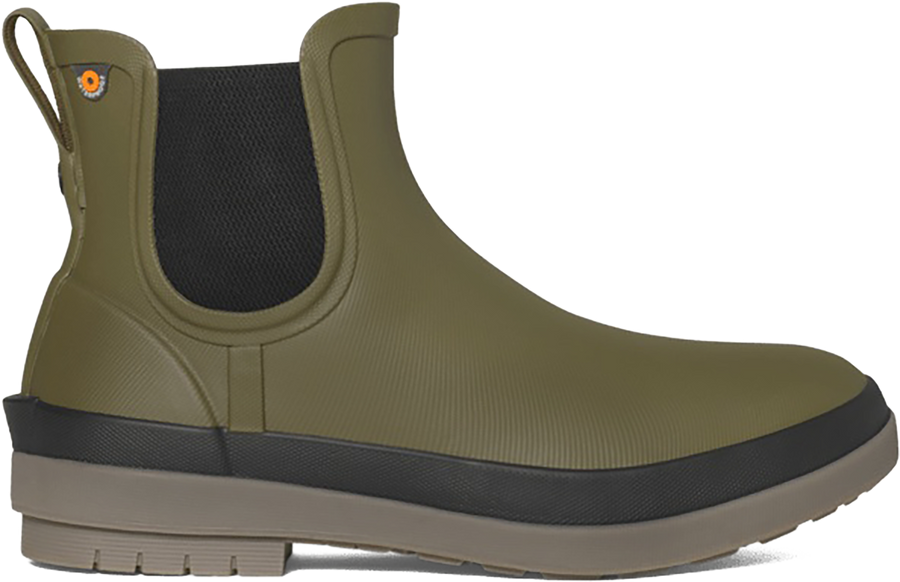 Quarter turn view Women's Bogs Footwear style name Amanda Plush II Chelsea in color OLIVE MLT. Sku: 72703-302