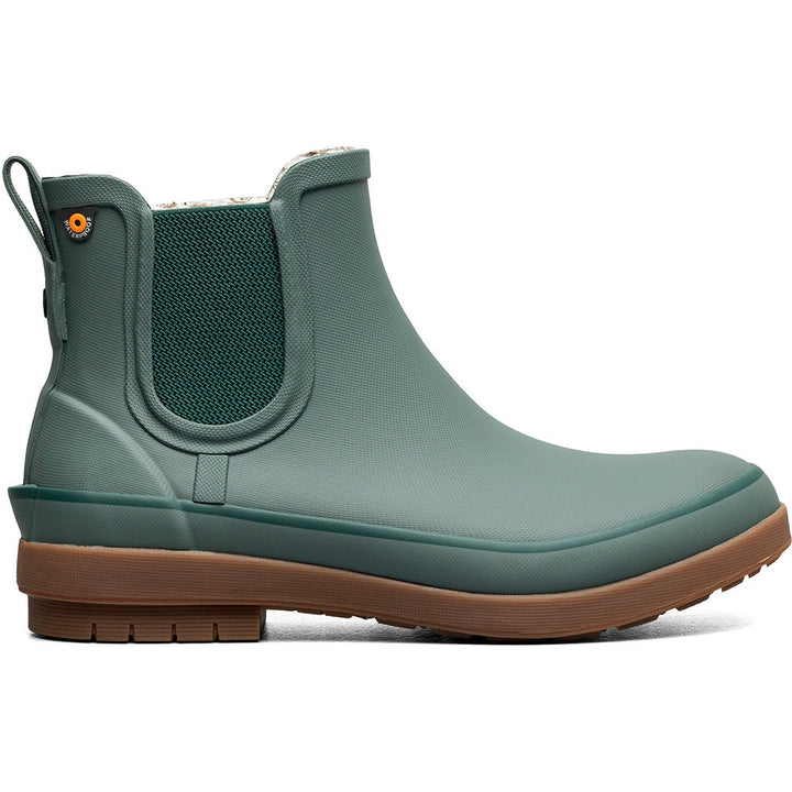 Quarter turn view Women's Bogs Footwear style name Amanda Plush Ii Chelsea in color Dark Spruce. Sku: 72703-309