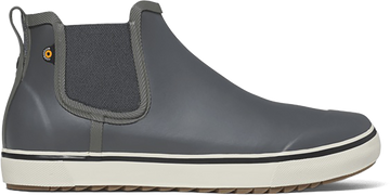 Quarter turn view Men's Bogs Footwear style name Kicker Rain Chelsea II in color GRAY. Sku: 73041-020