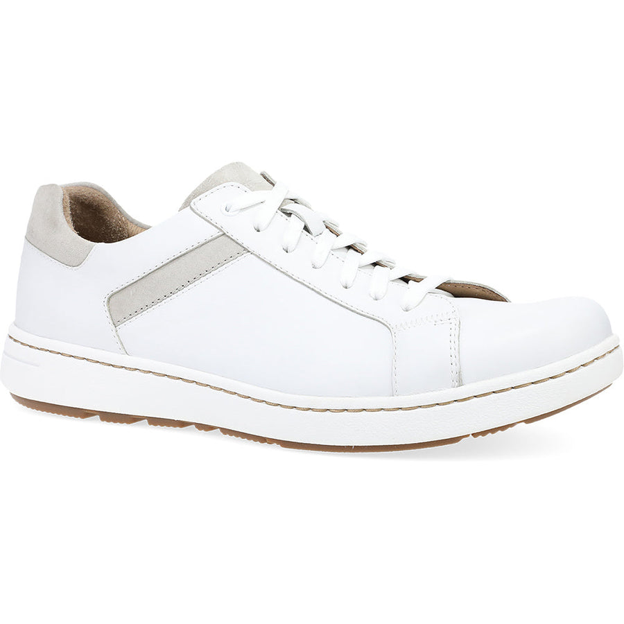 Quarter turn view Men's Dansko Footwear style name Trevor in color White Calf. Sku: 8906-010300