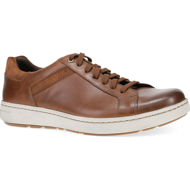 Quarter turn view Men's Dansko Footwear style name Trevor in color Tan Calf. Sku: 8906-640300