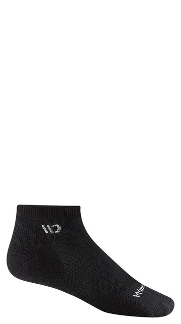 Men's Wide Open Socks style name Solid Cushion No Show in color Black. Sku: 9000-BLACK