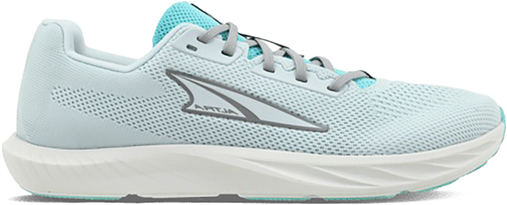 Quarter turn view Women's Altra Footwear style name Escalante 4 in color TEAL/GRY. Sku: AL0A85NF-233