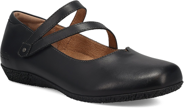 Quarter turn view Women's Taos Footwear style name Banter Wide in color BLACK. Sku: BNR-14209BLKW