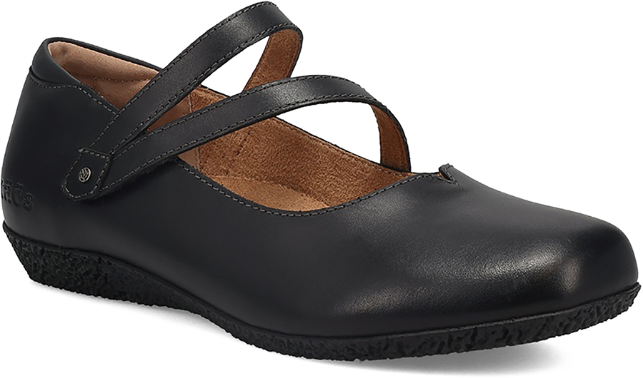 Quarter turn view Women's Taos Footwear style name Banter in color BLACK. Sku: BNR-14209BLK