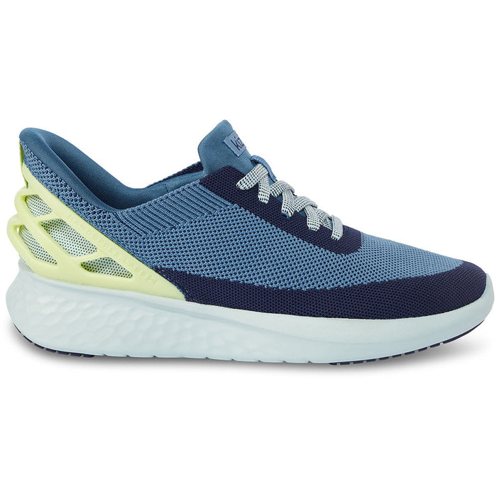 Quarter turn view Women's Kizik Footwear style name Athens in color Coronet Blue. Sku: DATHBL06