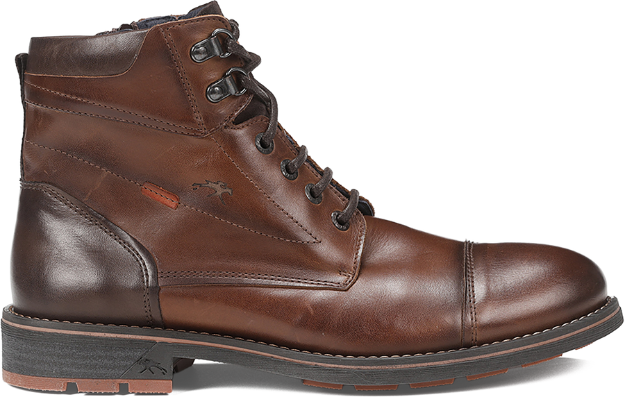 Quarter turn view Men's Fluchos Footwear style name Terry Lace in color CAMEL. Sku: F1342-CAMEL