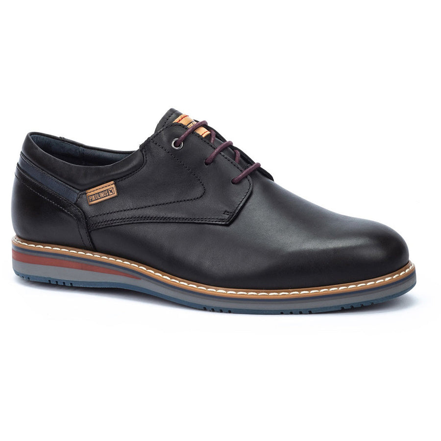 Quarter turn view Men's Pikolinos Footwear style name Avila 4050 Wide in color Black. Sku: HAM1T-4050BLK