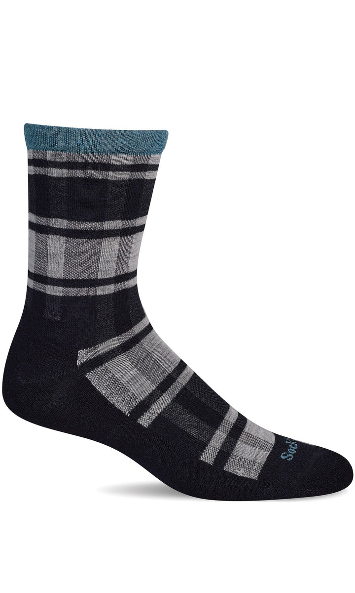 Women's Sockwell Socks style name Big Plaid in color Black. Sku: LD252W-900