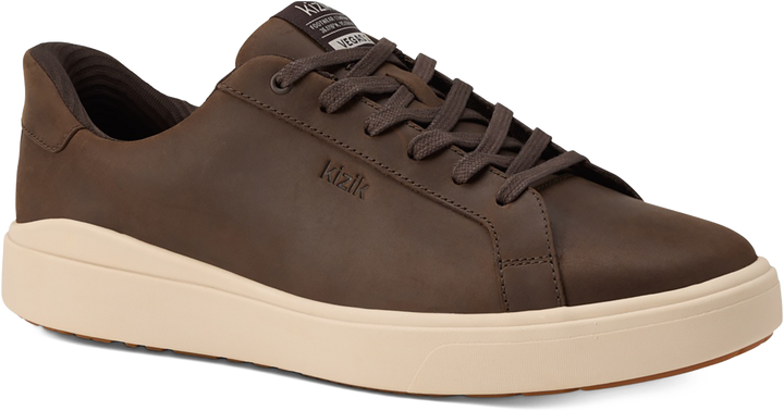 Quarter turn view Men's Kizik Footwear style name Vegas 2 in color MOLE/WCGRY. Sku: MVEG2501
