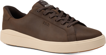 Quarter turn view Men's Kizik Footwear style name Vegas 2 in color MOLE/WCGRY. Sku: MVEG2501