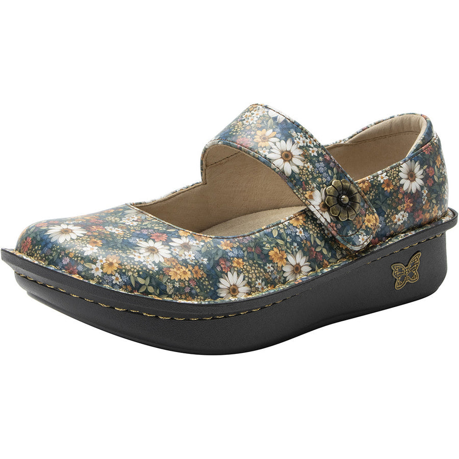 Quarter turn view Women's Alegria Footwear style name Paloma in color Sugar N Fall Spice. Sku: PAL-6305