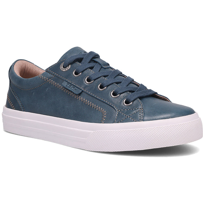 Quarter turn view Women's Taos Footwear style name Plim Soul Lux in color Petrol Blue. Sku: PLX13994APEBL