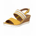 Quarter view Women's Remonte Footwear style name Fanni 53 in color Sonne/Gelb-Beige. Sku: r6253-68