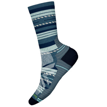 Quarter turn view Women's Smartwool Sock style name Hike Light Cushion Margarita in color Deep Navy. Sku: SW001586092