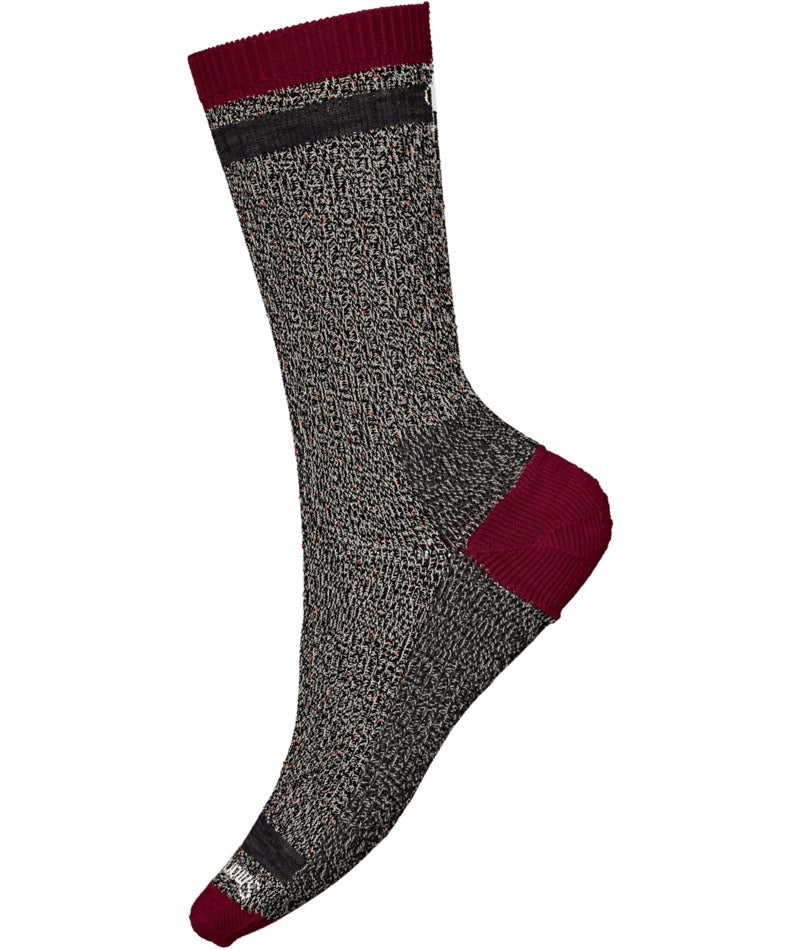 Men's Smartwool Socks style name Cozy Larimer Crew in color Tibetan Red. Sku: SW001890A25