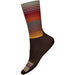 Quarter turn view Women's Smartwool Sock style name Everyday Stitch Stripe Crew in color Chestnut. Sku: SW001999207