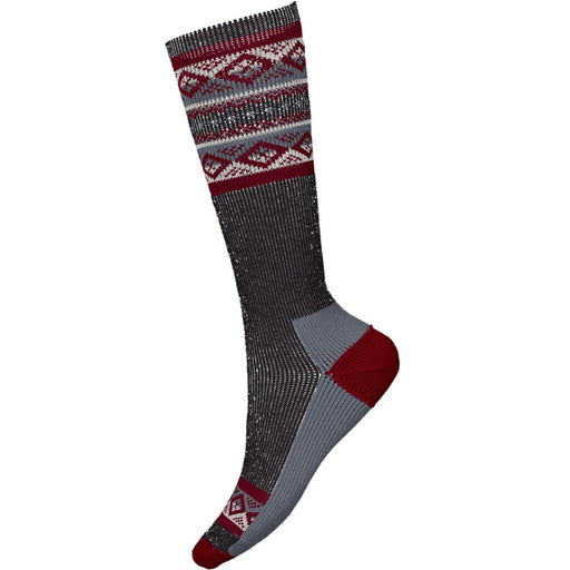 Quarter turn view Women's Smartwool Sock style name Slipper Socks in color Charcoal. Sku: SW002514003