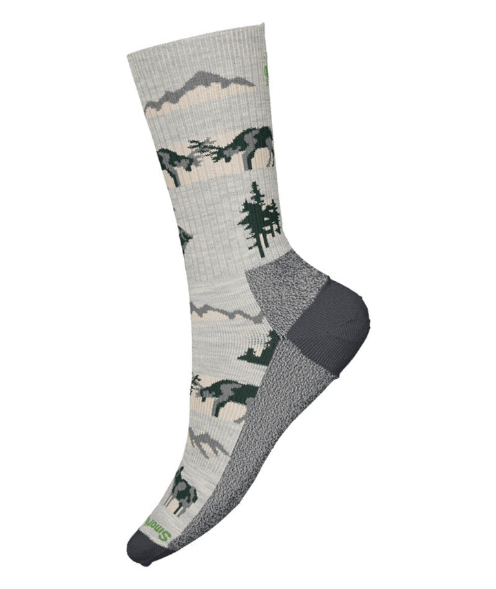 Men's Smartwool Socks style name Horns Clash Crew in color Ash. Sku: SW002679069
