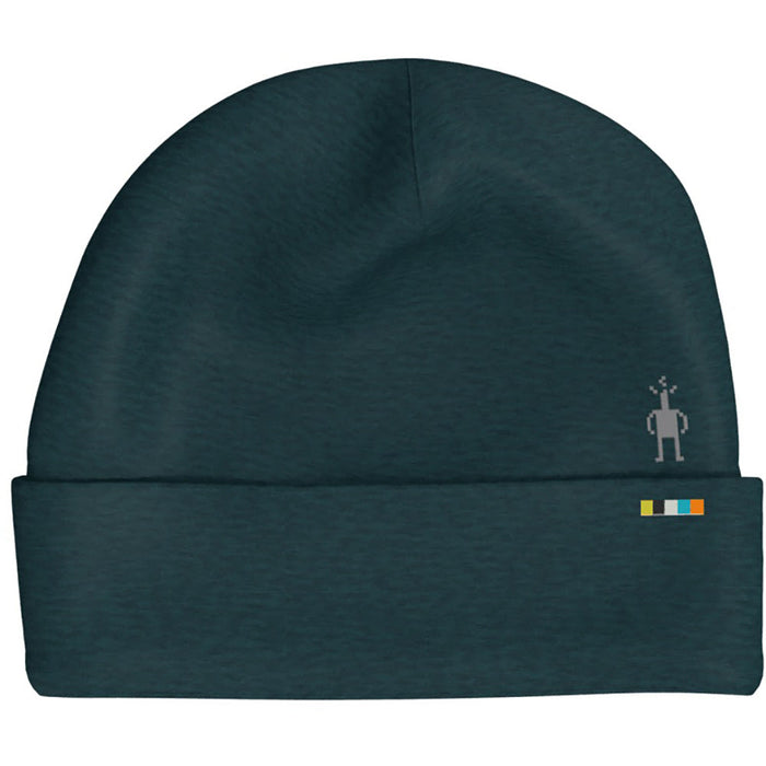 Quarter turn view Men's Smartwool Hats style name Merino Cuffed Beanie in color Twight Blue. Sku: SW0SW956G75