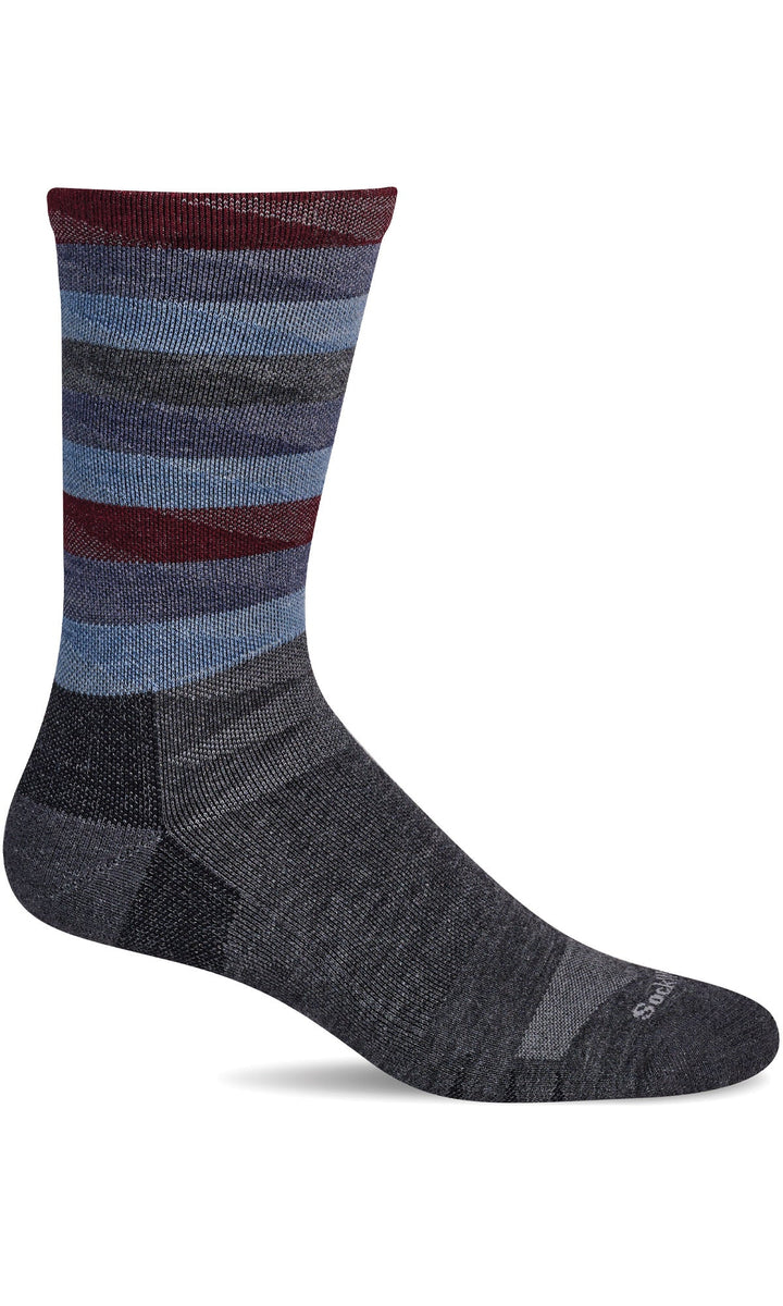 Men's Sockwell Socks style name Peaks in color Charcoal. Sku: SW130M-850
