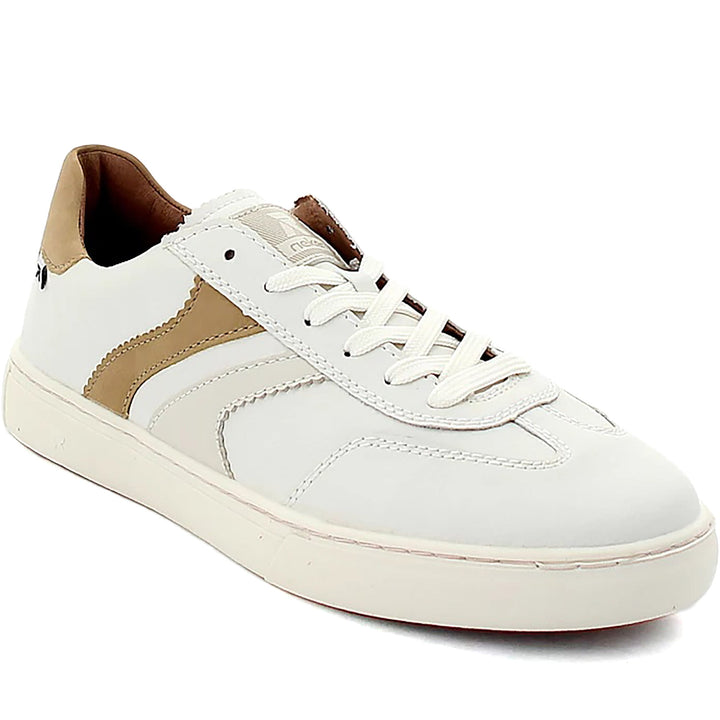 Quarter turn Men's Rieker Footwear style name Nash 08 in color Paper/ Offwhite/ Sand. Sku: U0708-81