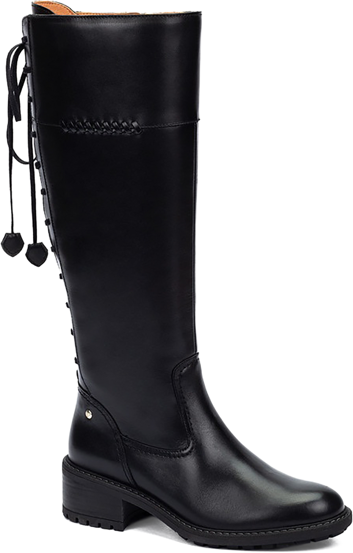 Quarter turn view Women's Pikolinos Footwear style name Medina 9782 in color BLACK. Sku: W0D-9782BLK