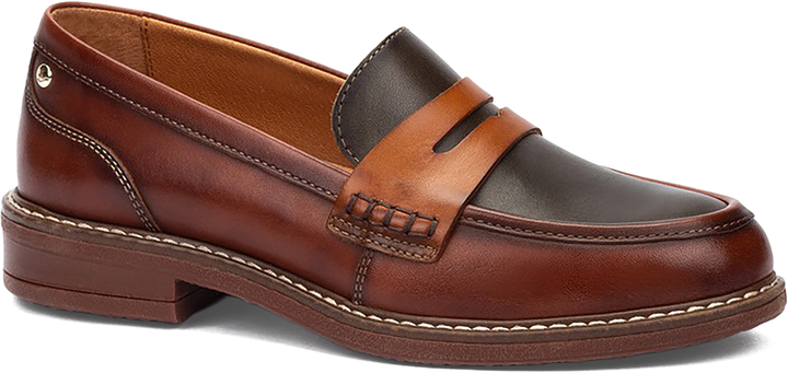 Quarter turn view Women's Pikolinos Footwear style name Aldaya 3541C8 in color COGNAC. Sku: W8J-3541C8COG
