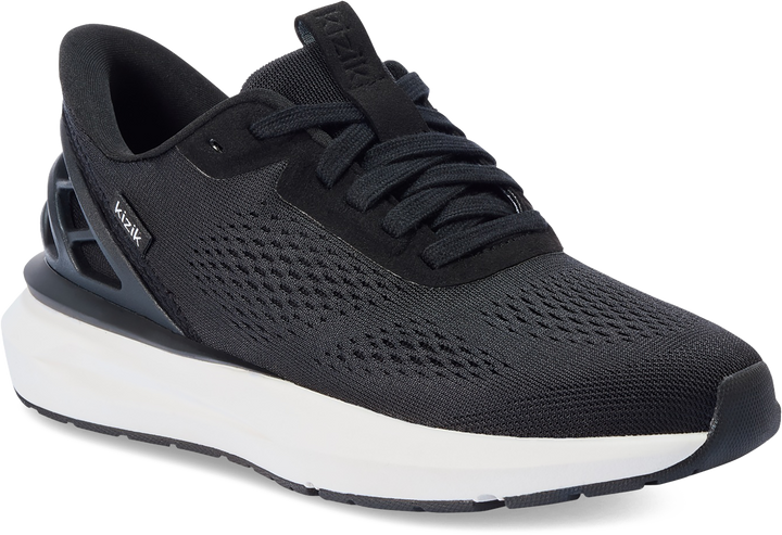 Quarter turn view Women's Kizik Footwear style name Athens 2 in color BLACK. Sku: WATH2506