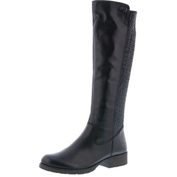 Quarter view Women's Rieker Footwear style name Faith 91 Tall color in Black. Sku: Z9591-00