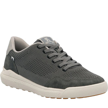 Quarter turn Men's Rieker Footwear style name Asa 04 in color Smoke/ Cement. Sku: U1104-45