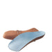 Quarter view  Insole style name BLUE FOOTBED REG in color Air Blue. SKU: 1001172