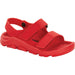 Quarter view kids style name Mogami Hook And Loop in color Active Red. SKU: 1021680