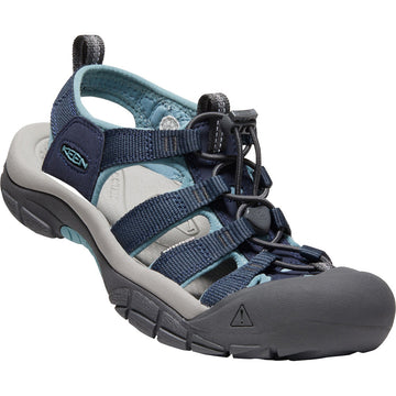 Quarter view Women's Keen Footwear style name Newport H2 in color Navy/Magnet. Sku: 1026245