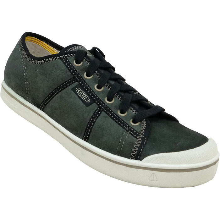 Quarter view Men's Keen Footwear style name Eldon Harvest Sneaker color Black/ Silver Birch. Sku: 1026838