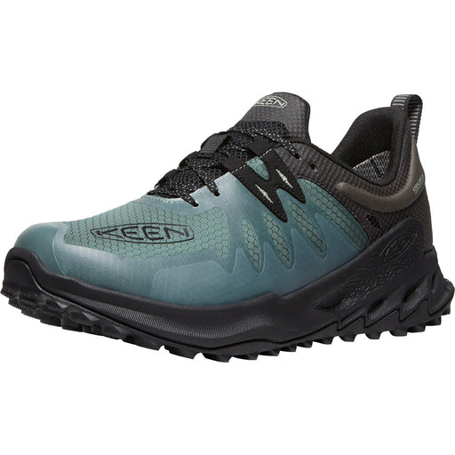 Quarter view Men's Keen Footwear style name Zionic Waterproof in color Dark Forest. Sku: 1028182