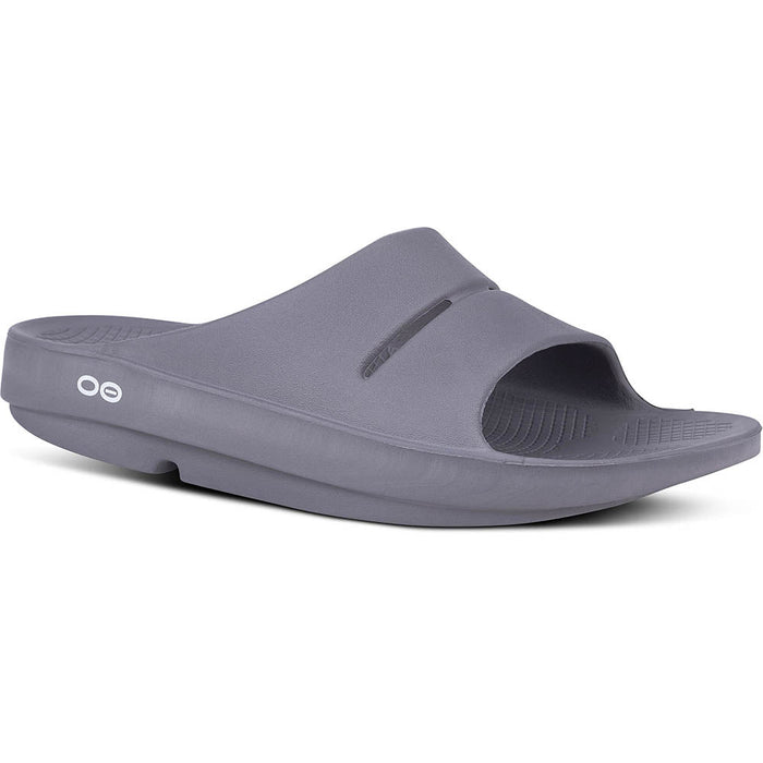 Quarter view Men's Footwear style name Ooahh Slide Uni in color Slate. SKU: 1100SLATE