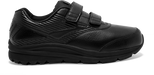 Side view Men's Brooks Footwear style name Addiction Walker V-Strap 2 Double Wide in color Black. Sku: 110320-4E072