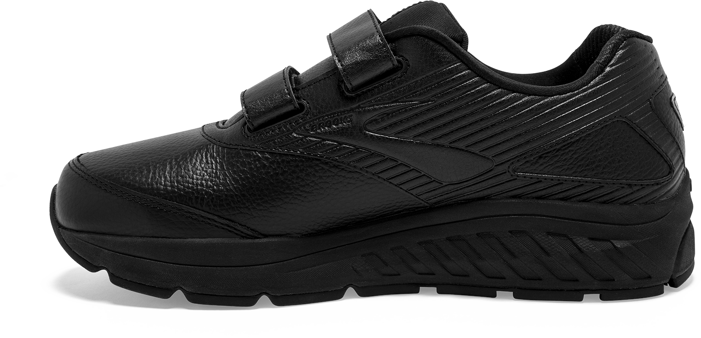 Inside view Men's Brooks Footwear style name Addiction Walker V-Strap 2 Double Wide in color Black. Sku: 110320-4E072