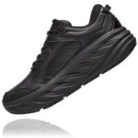 Inside view Men's Hoka Bondi Slip Resistant in Black. Sku: 1110520BBLC