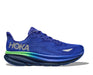 Quarter view Men's Hoka Footwear style name Clifton 9 GTX in color Dbes. Sku: 1141470DBES