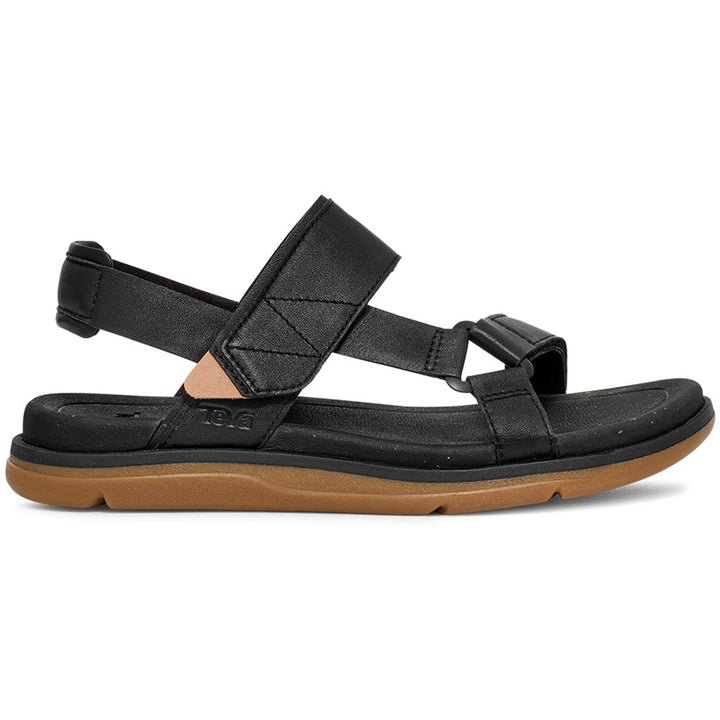 Quarter view Women's Teva Footwear style name Madera Slingback in color Black. Sku: 1152570BLK