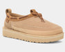 Quarter View All Gender UGG Footwear style name Tasman Crafted Regenerate in color Sand. Sku: 1152747SAN