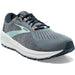 Quarter view Women's Brooks Footwear style name Addiction GTS 15 Wide in color Grey/ Navy/ Aqua. Sku: 120352-2E099