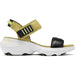 Quarter view Women's Footwear style name Explorer Blitz Stride Sandal in color Olive Shade Black. SKU: 2007461-358